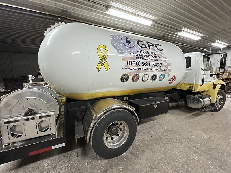 Propane delivery truck - support our troops